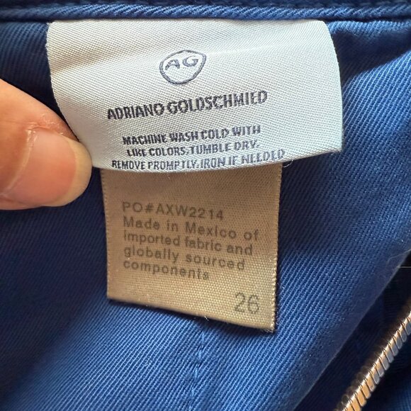 AG Jeans Tomas Corduroy Trouser Blue Size 26 NWT - Picture 8 of 8